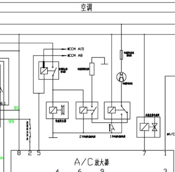 2022年金龙金威空调鼓风机电路图