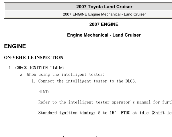2007年丰田酷路泽发动机维修手册资料