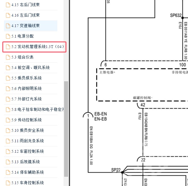 2022年大通EUNIQ 5 PLUG IN发动机电路图