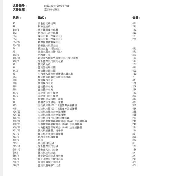 2013年奔驰唯雅诺空调电路图