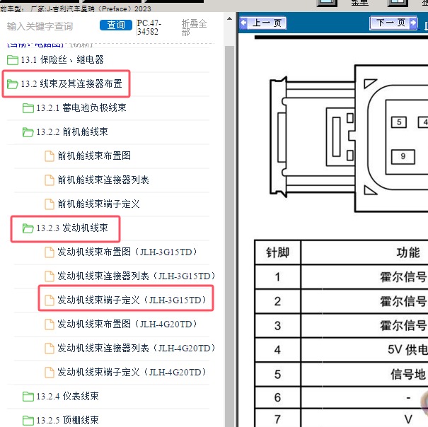 2023年吉利汽车-星瑞 变速箱油泵针脚