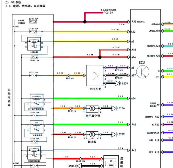 2020年开瑞K60发动机电路图
