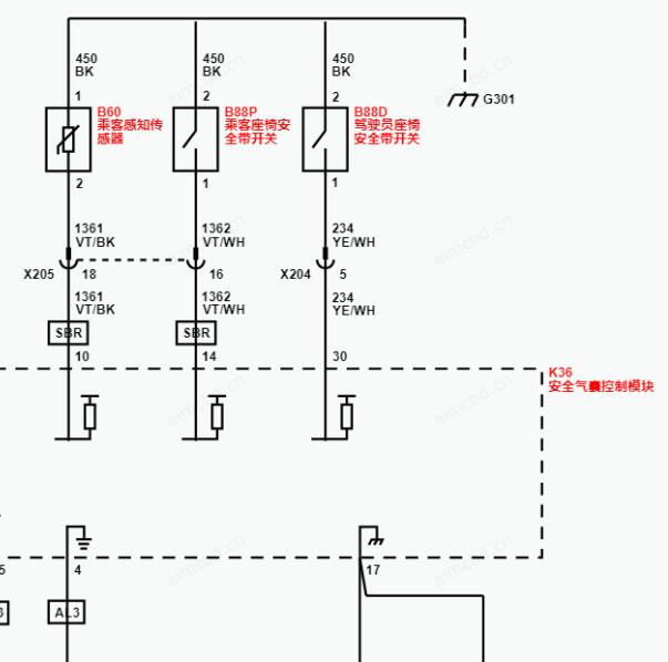 2022年五菱宏光S3安全气囊电路图