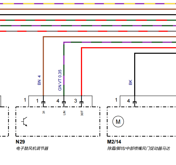 2020年奔驰EQC400空调电路图
