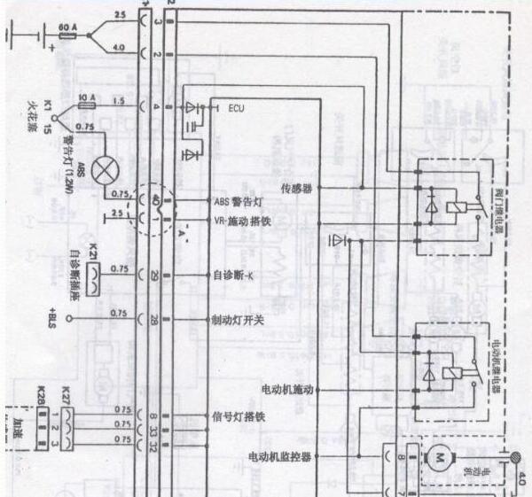 上海汇众伊思坦纳ABS电路图