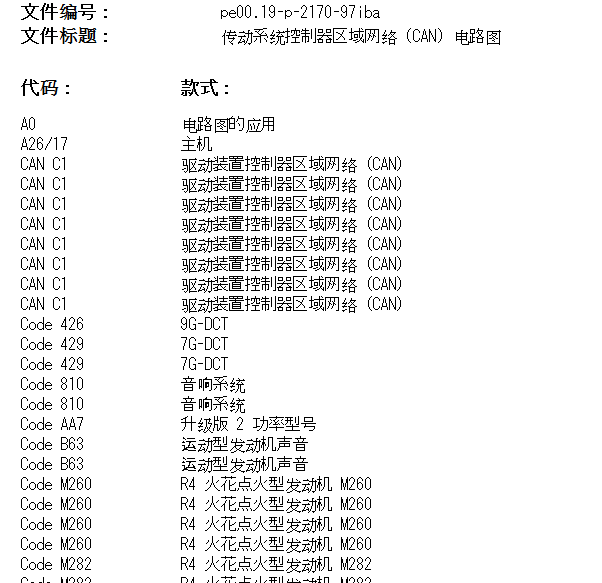 2019年奔驰A200 驱动系统CAN电路图和分配器位置