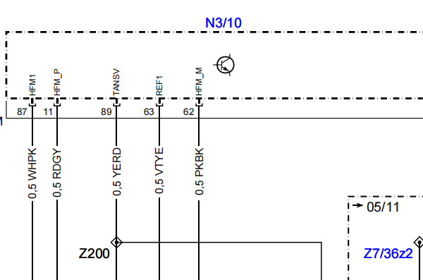 2011年奔驰S350发动机和仪表电路图资料