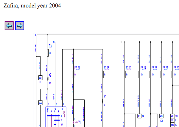 2004年欧宝赛飞利起动机电路图和保险丝继电器资料