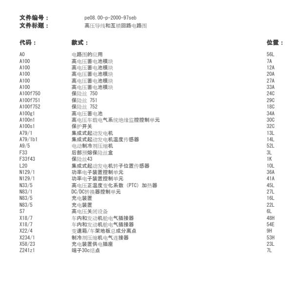 2014年奔驰C350高压系统电路图