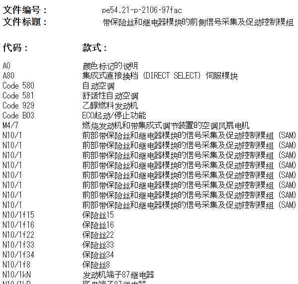 2008年奔驰C200 SAM电路图和保险说明