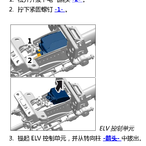 2015年保时捷Cayenne S E-Hybrid 转向系统部件位置