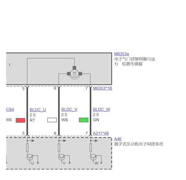 2010年宝马535GT电子节气门电路图