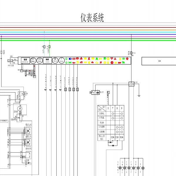 2017年江淮骏铃仪表电路图