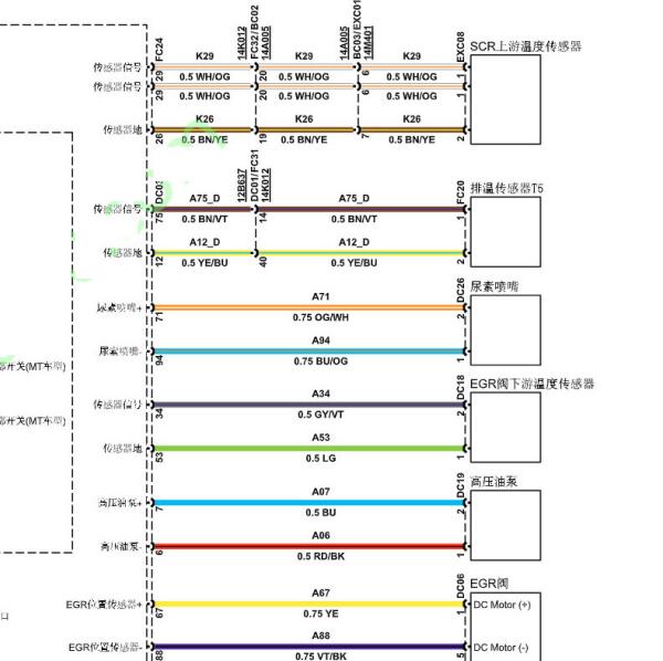 2023年江铃大道发动机油泵电路图