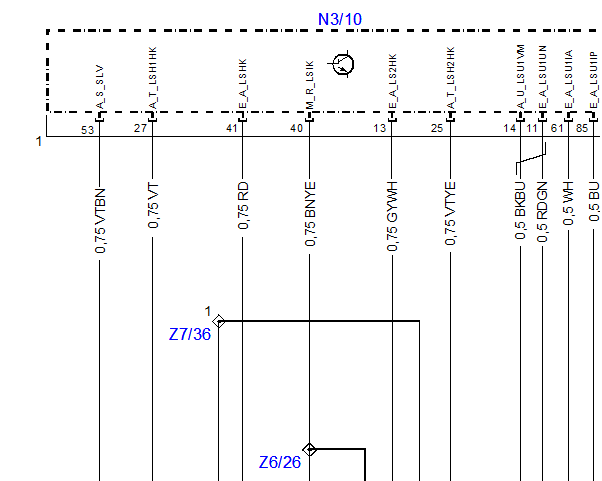2011年奔驰S400L HYBRID发动机电路图资料