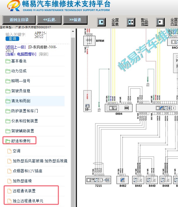 2017年标致5008娱乐音响系统电路图资料