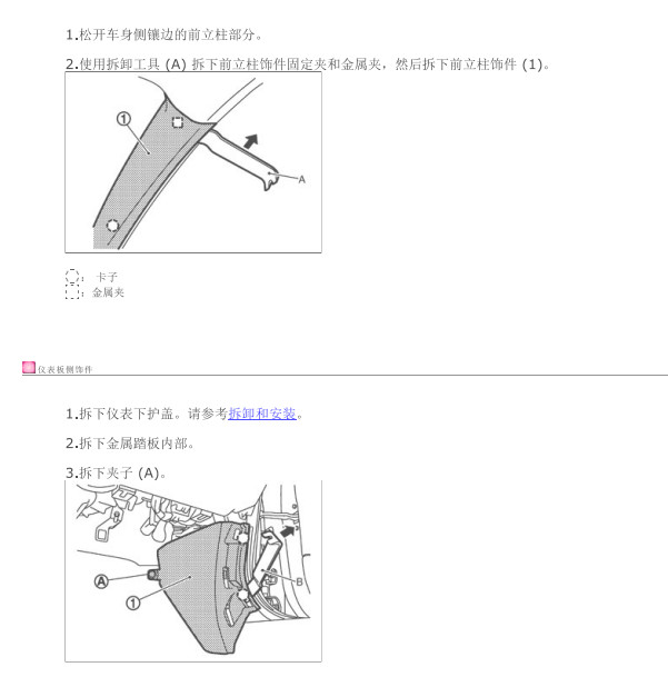 2014年英菲尼迪Q60后排内饰板拆装资料.