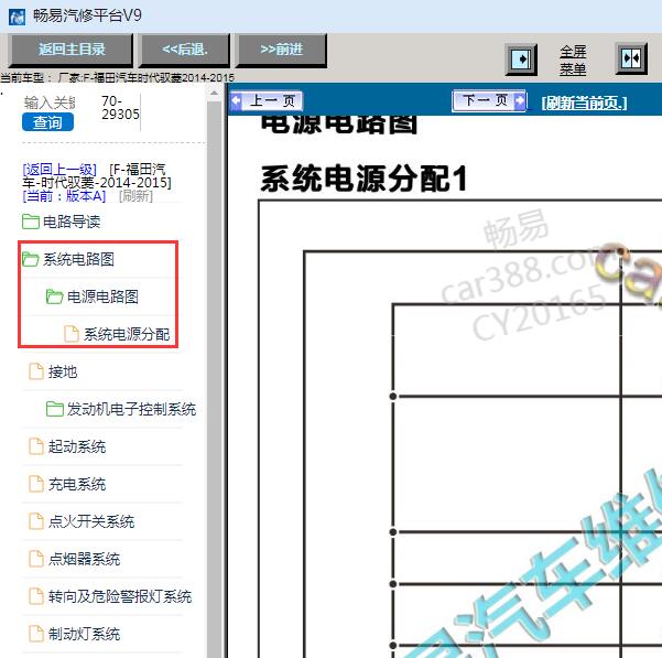 2015年福田驭菱保险盒电路图