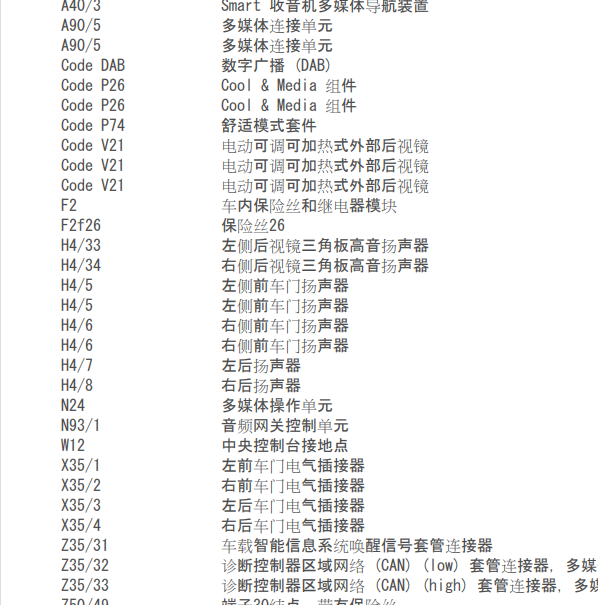 2017年奔驰SMART主机喇叭电路图