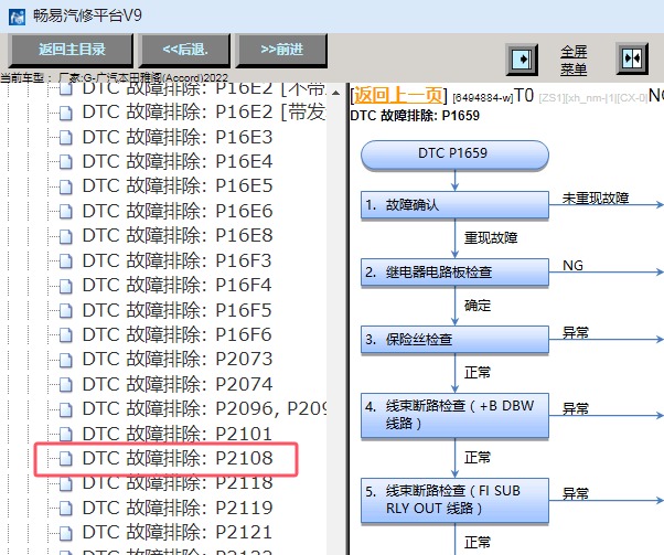 2022年本田雅阁P2108故障码诊断资料