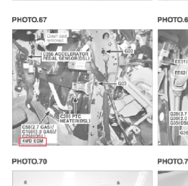 2009年现代途胜四驱电脑安装位置