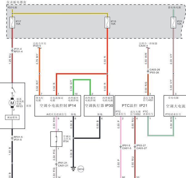 2021年鑫源海狮X30EV空调电路图