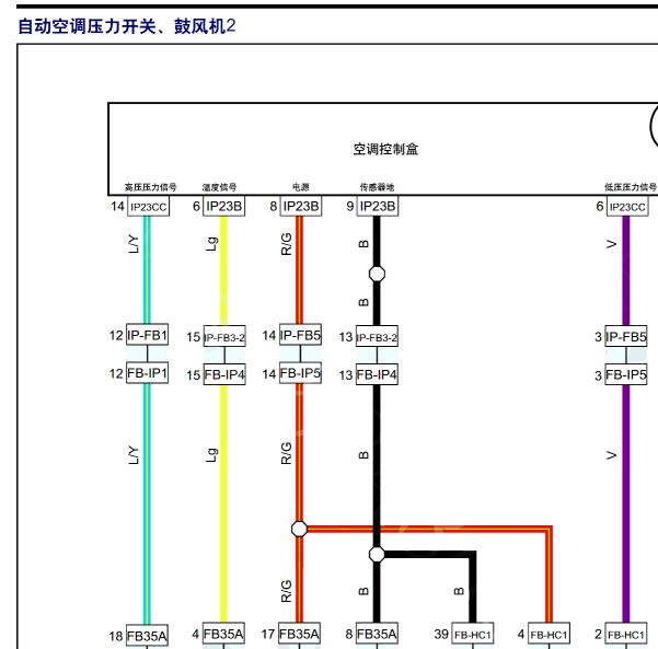 2022年东风风行S50EV空调压力开关电路图