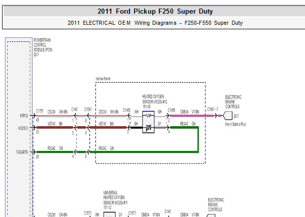 2011年福特猛禽F-250变速箱电路图、保险丝继电器和P2269故障码资料