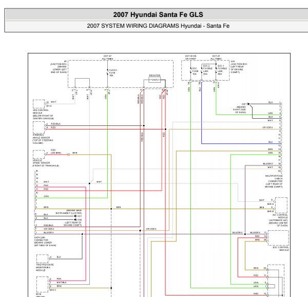 2007年现代新胜达网络通讯电路图