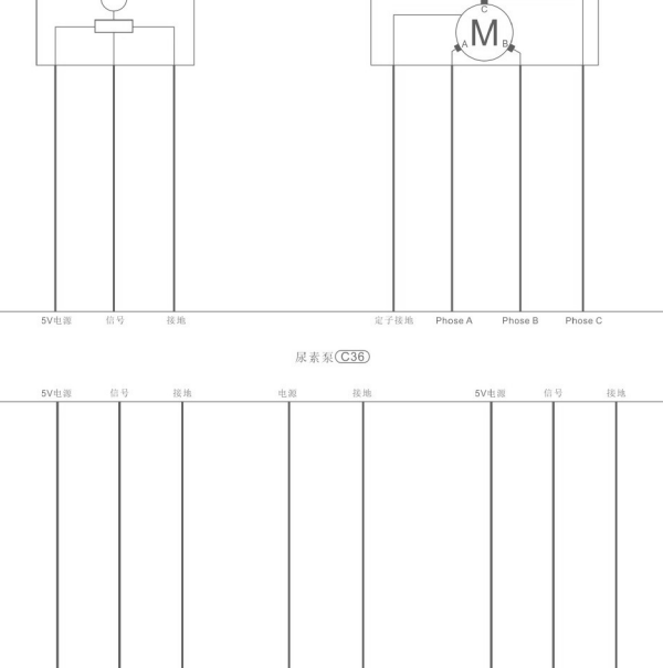 2021年日产锐骐尿素泵电路图
