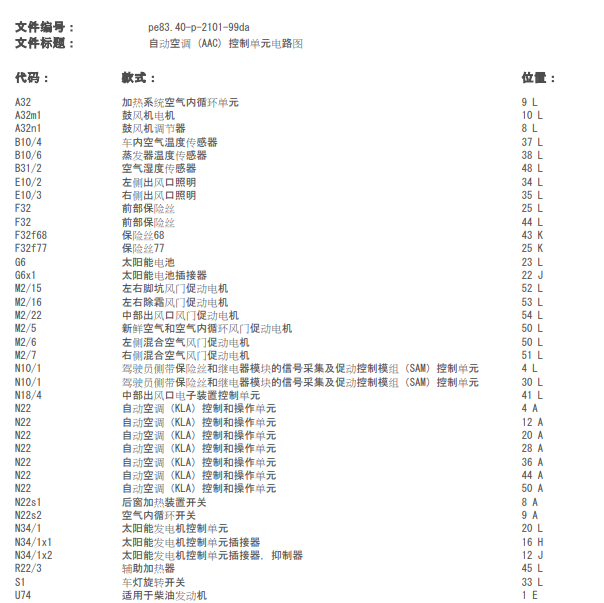 2005年奔驰E300空调电路图