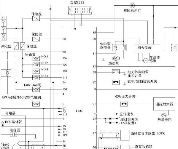 2011年日产帕拉丁发动机电路图