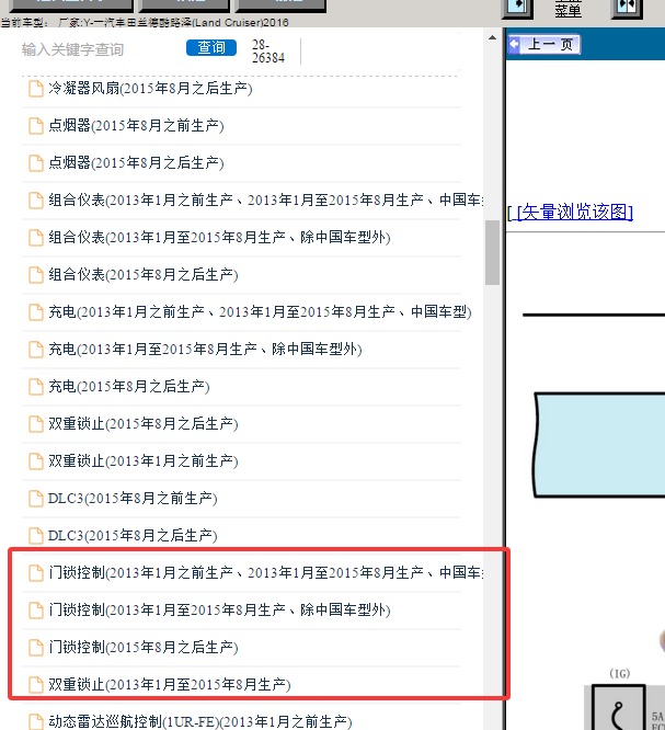 16年丰田兰德酷路泽乘客车门电路图