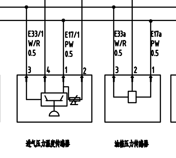 2021年长安跨越者D5 DAM16KL发动机进气压力传感器电路图
