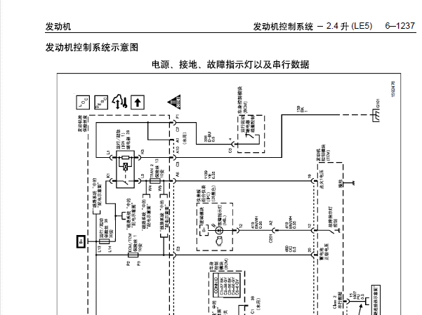 2015年别克君越LE5发动机电路图资料