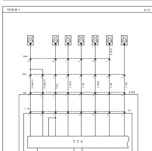 2016年江淮瑞风M5变速箱电路图