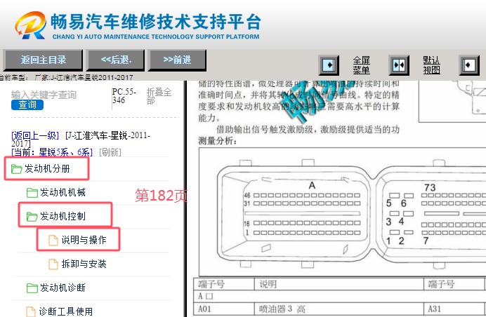 2011-2017年江淮星锐6系发动机电脑针脚资料