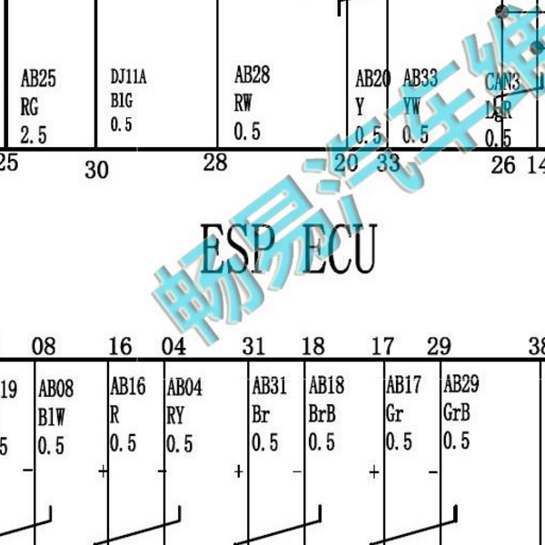 2017-2019年东风风光580 ABS和BCM电路图