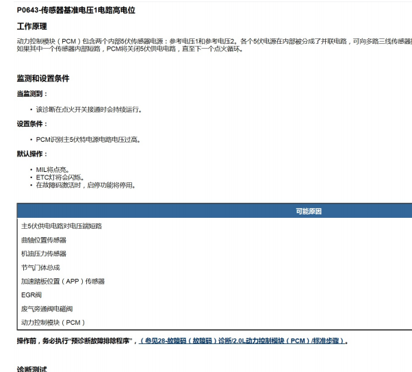 2018年吉普大指挥官P0643故障码维修手册