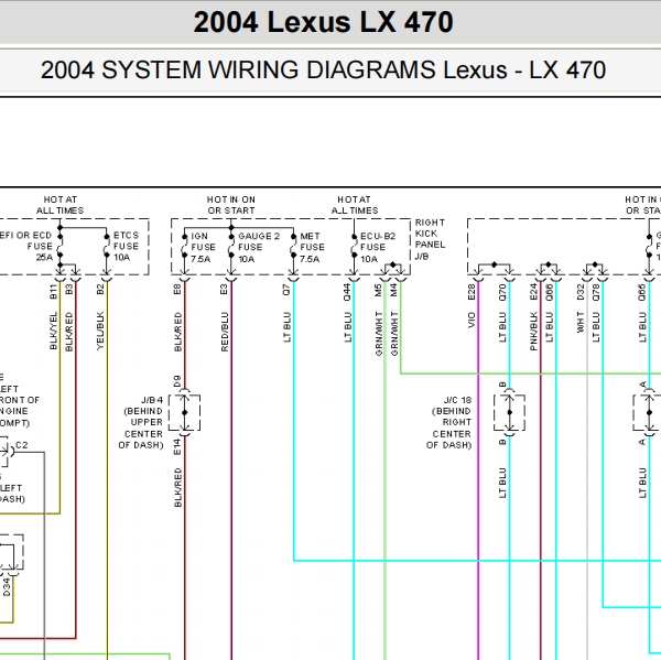 2004年雷克萨斯LX470 变速箱电路图
