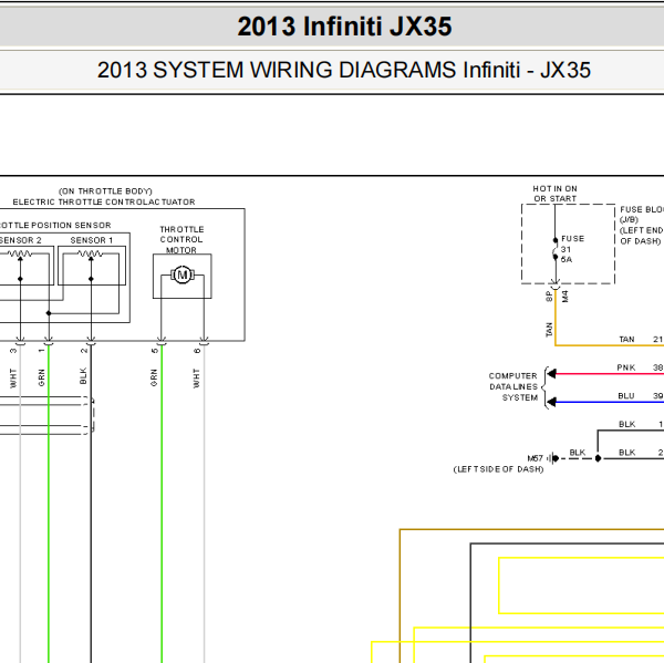 2013年英菲尼迪JX35 ACC和仪表电路图