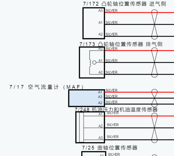2022年沃尔沃XC60空气流量计电路图