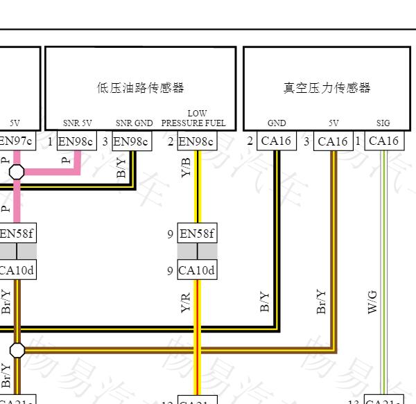 2020年吉利博越pro低压油路传感器电路图