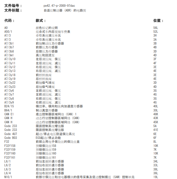 2014年奔驰E260L ABS电路图