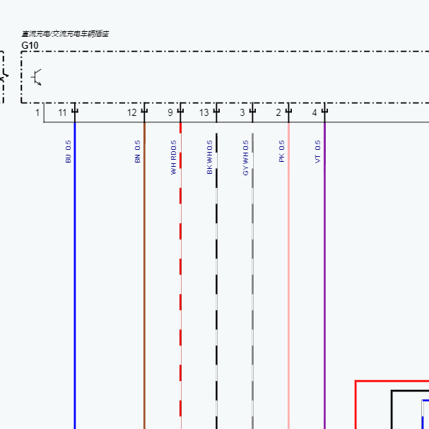 2021年奔驰EQC350 直流交流充电电路图