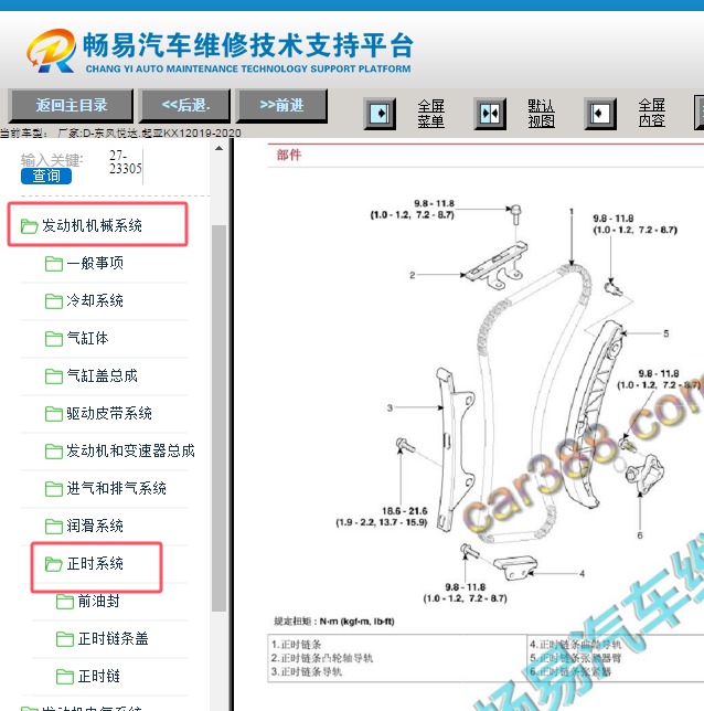 2019-2020年起亚奕跑发动机正时资料