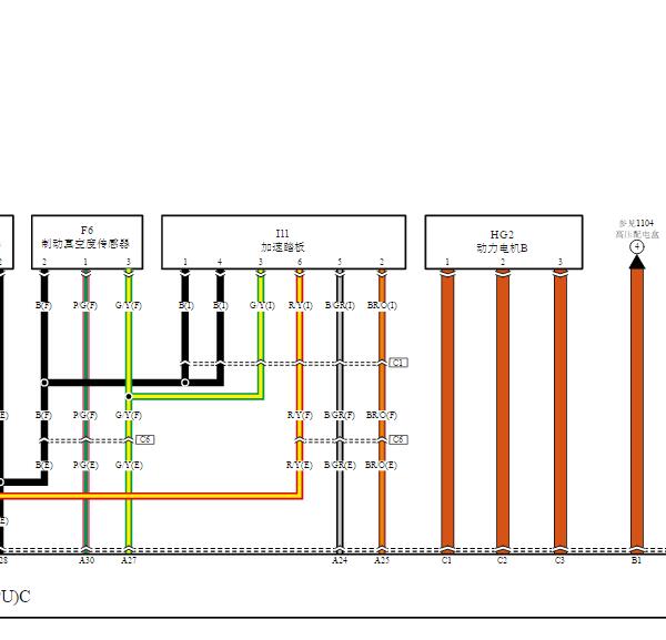 2019年奔腾B30EV400加速踏板电路图