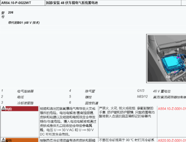2023年奔驰C260L 发动机变速箱和48V轻混维修手册