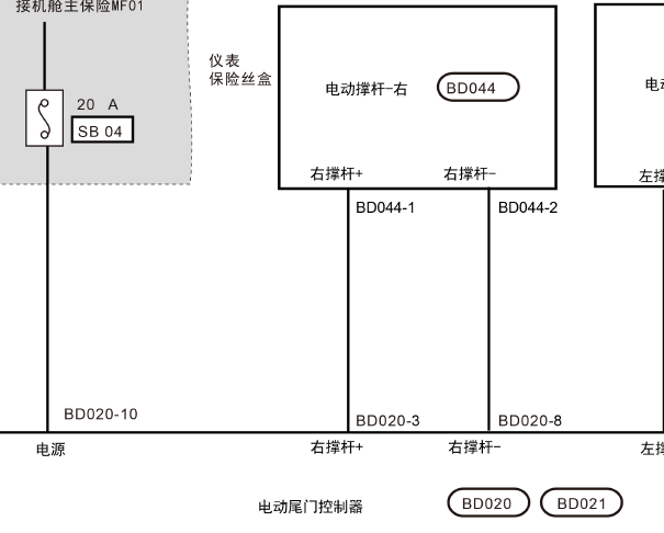2022年零跑C11电动尾门电路图资料