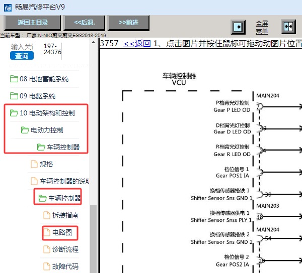 2018年蔚来ES8整车控制器电路图